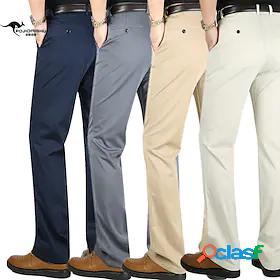 Mens Casual Stretch Classic Pocket Dress Pants Straight