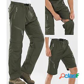 Mens Convertible Zip Off Pants Hiking Pants Trousers Summer