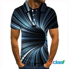 Mens Golf Shirt Tennis Shirt 3D Graphic Prints Linear 3D