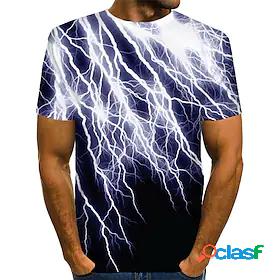 Men's T shirt Shirt Graphic Abstract Round Neck Daily Short