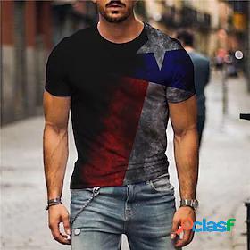 Mens Tee T shirt Tee Shirt Graphic Prints American Flag