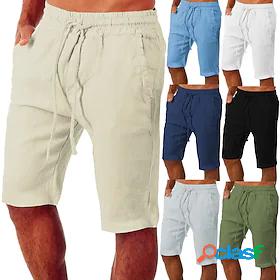 Mens Yoga Shorts Quick Dry Moisture Wicking Side Pockets