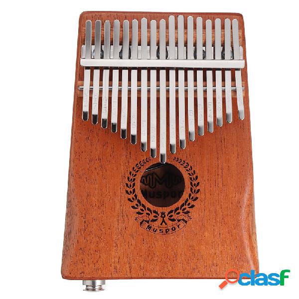 Muspor 17 Key Kalimba Mahogany Wood Thumb Piano Mbira EQ