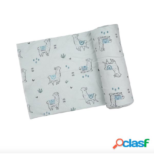 Mussola cm 120x120 Angel Dear Llama Blue