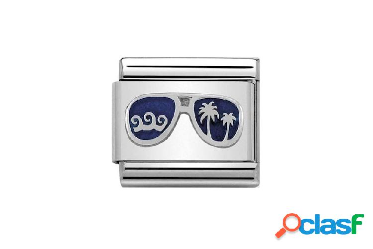 Nomination Occhiali Miami Blu Composable acciaio argento blu