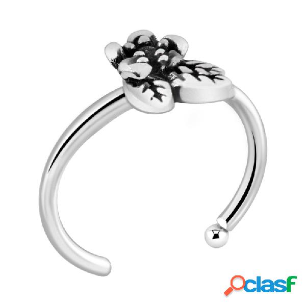 Open nose ring (surgical steel, silver, shiny finish)