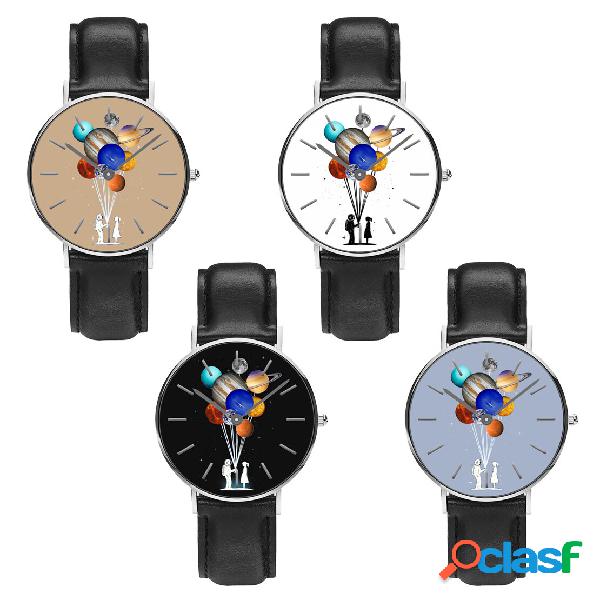 Orologio da uomo stile casual Cartoon Astronaut Colorful