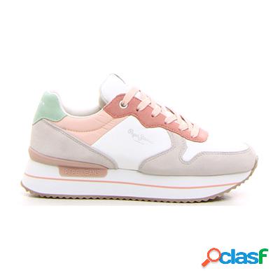 PEPEJEANS Sneaker con platform - rosa bianco