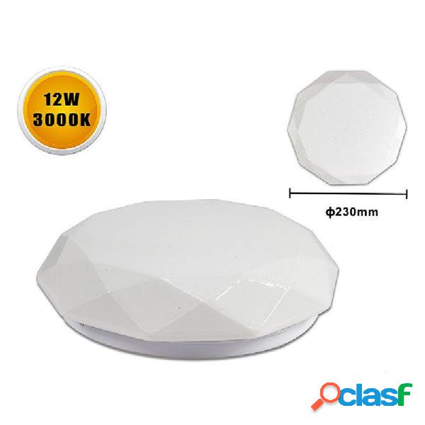 PLAFONIERA SOFFITTO LAVORATA 12 WATT 24 LED SMD 5730 LUCE