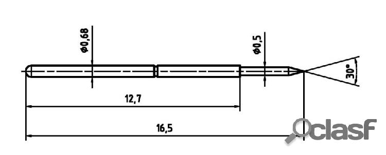 PTR 1007-B-0.7N-AU-0.49C Puntale di misura