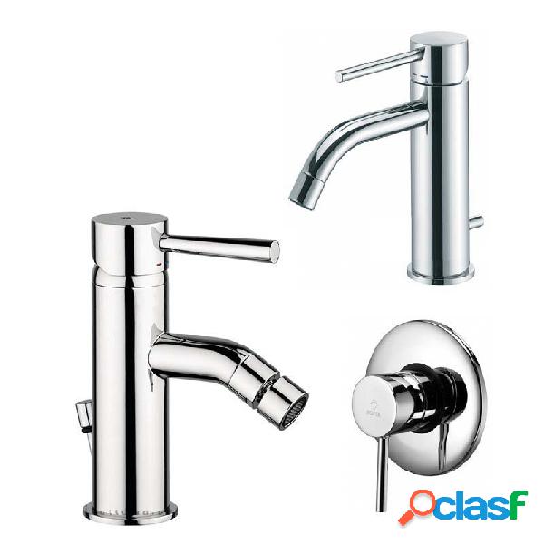 Paffoni Light miscelatore lavabo c/scarico + bidet c/scarico