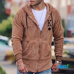 Per uomo Felpa con cappuccio a zip intera Felpa con