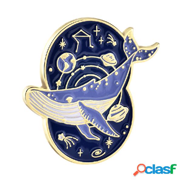 Pins con humpback whale design Acciaio legato Spillette