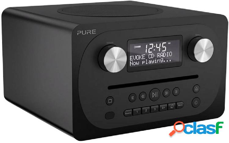 Pure Evoke C-D4 Radio da tavolo FM AUX, Bluetooth, CD Nero