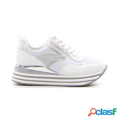 QUEEN HELENA Sneaker con platform - bianco