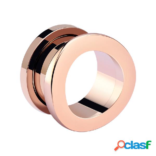 Screw-on tunnel (surgical steel, rose gold) con concave