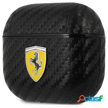 Scuderia Ferrari Carbon AirPods 3 Case with Keyring - Black