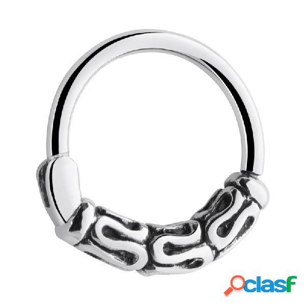 Segment ring (surgical steel, silver, shiny finish) Acciaio