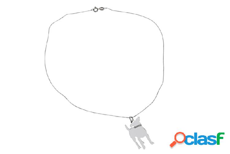 Selezione Zanolli Collana argento happy dog con strass