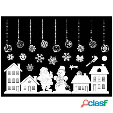Self-Adhesive Christmas Decorative Stickers - White