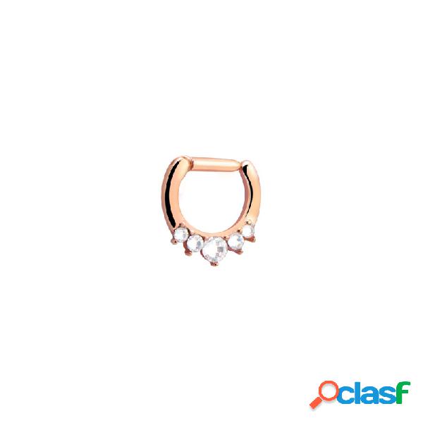 Septum clicker (surgical steel, rose gold, shiny finish) con