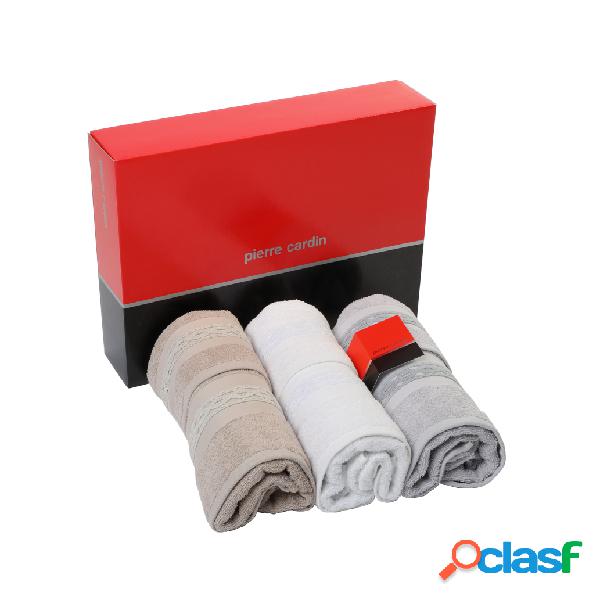 Set Asciugamani Bagno Pierre Cardin Braid 3 Viso + 3 Ospiti