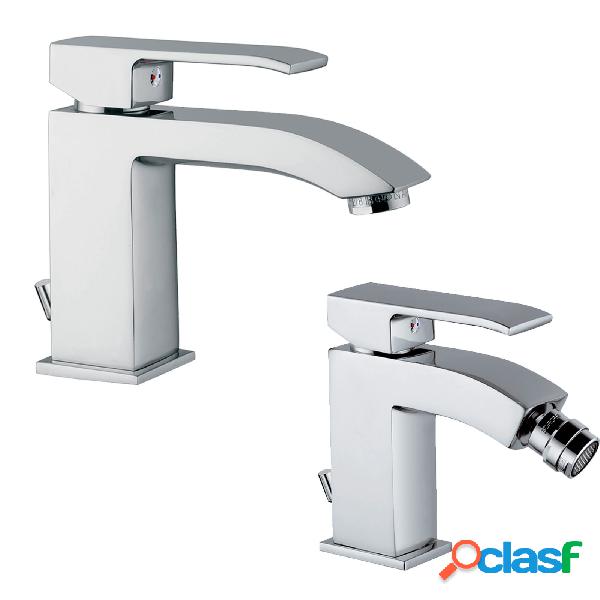 Set di miscelatori da bagno Paffoni Level Lavabo + Bidet con