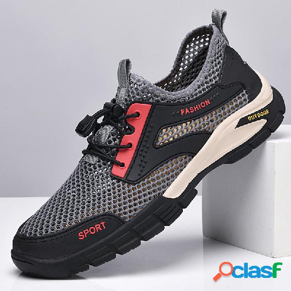 Sneakers casual da uomo Soft Mesh Lace-Up Outdoor Idoneità