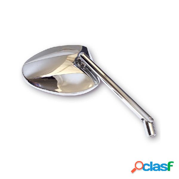 Specchietto retrovisore reversibile Highsider Oval cromo