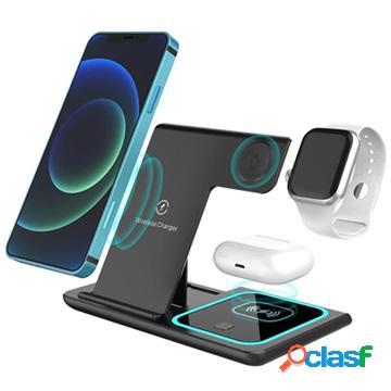 Stazione di Ricarica Wireless 3-in-1- Apple Watch, iPhone,