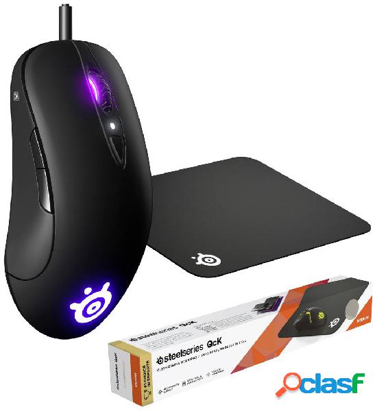 Steelseries Sensei Ten, Qck Medium Bundle Mouse da gioco