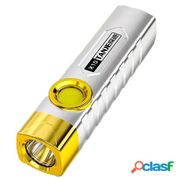 TANJE X10 T8 2000mAh USB Ricaricabile LED Torcia Con Luce