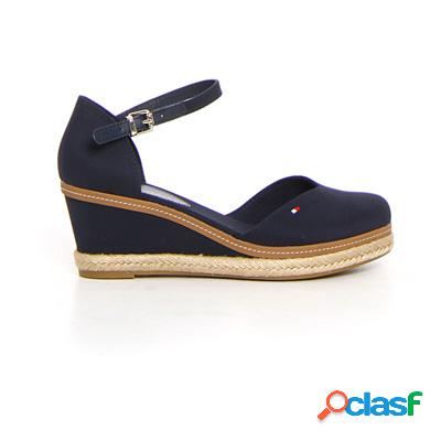 TOMMY HILFIGER Basic Closed Toe sandalo con zeppa - blu