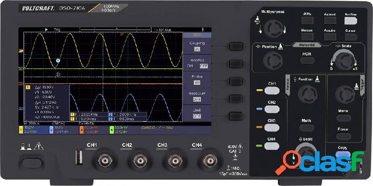 VOLTCRAFT DSO-2104 Oscilloscopio digitale 100 MHz 4 canali 1