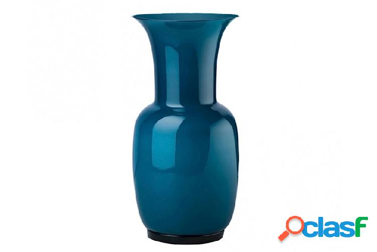 Venini Vaso Opalino vetro di Murano orizzonte blu nero