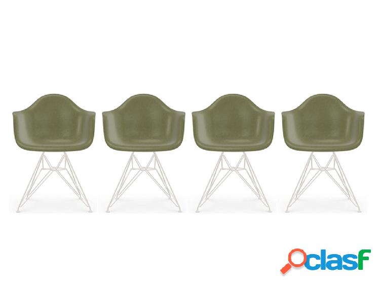 Vitra Eames Fiberglass DAR - Poltroncina Basamento Bianco /