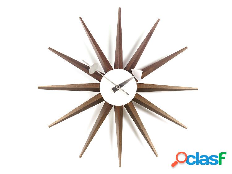 Vitra Sunburst Orologio da Parete - Noce