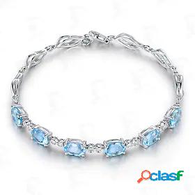 Womens Cubic Zirconia Light Blue Fancy Bracelet Fashion