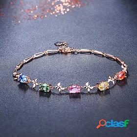 Womens Cubic Zirconia Multicolor Fancy Bracelet Elegant