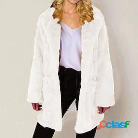 Womens Faux Fur Coat Fall Winter Spring Wedding Valentines