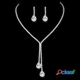 Womens Jewelry Set Bridal Jewelry Sets Tennis Chain Pear