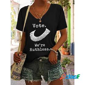 Womens T shirt Tee Vote Ruthless Pro Roe 1973 Feminist Daily