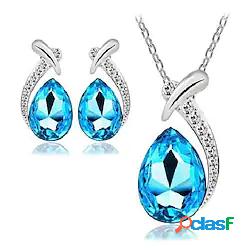 breve clavicola femminile collana di cristallo austriaco set