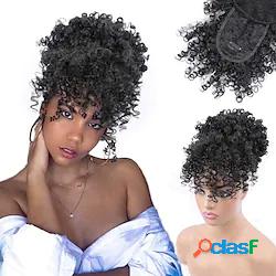 coulisse coda di cavallo con frangetta afro puff coda di