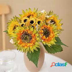 fiori di simulazione di mazzi di girasole per la decorazione