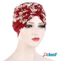 india donne stampato turbante cappello hijab nodo di