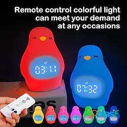 sveglia notturna luce per bambini pinguino colorato