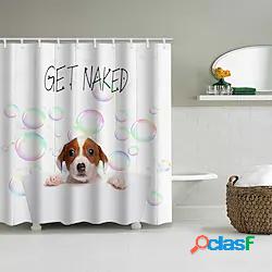 tenda da doccia per bagno cane adorabile casual poliestere