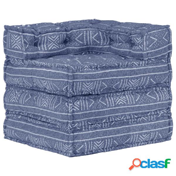 vidaXL 287701 Modular Pouffe Indigo Fabric