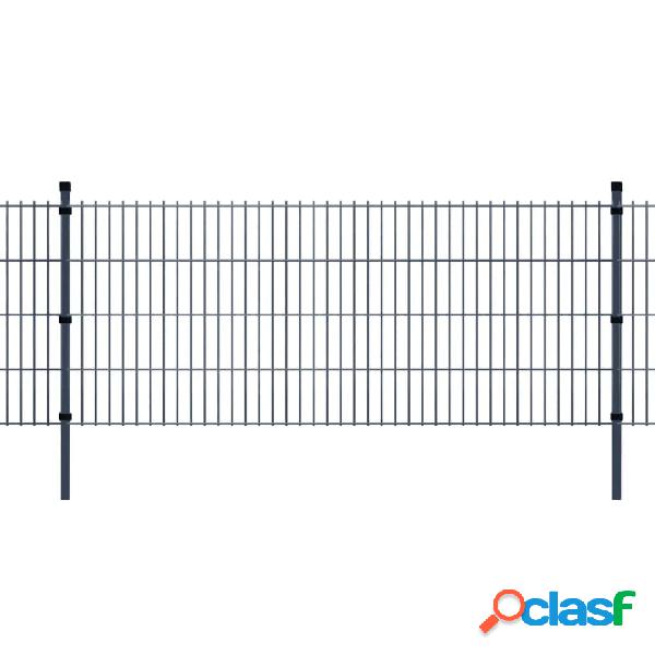 vidaXL 2D Pannelli recinzione giardino e pali 2008x1030mm 6